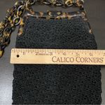 Vintage CHRISTIAN LIVINGSTON Black Crochet Tortoise Chain Clutch Shoulder Bag Photo 11