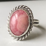 Sterling Silver Stone Ring, Size 6, Stamped CC Photo 0
