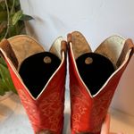 J.B. Dillon Cowboy Western Boots Womens 10 B USA Made Red Tan Leather Square Toe Photo 6