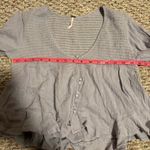 Free People  Waiting on Summer Smocked Crop Top Lilac Lavender Purple- Size Small Photo 9