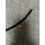 Merona Women's Black And White Striped Quilted Puffy Vest Size L Full Zip Photo 2