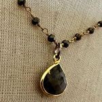 Labradorite double strand teardrop pendant necklace Photo 3