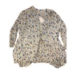 Free People NWT  Dress Sz M Mini Flower Fields Ivory Floral Long Sleeve Boho $128 Photo 2