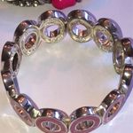 Lot of 4 Silver Tone Pink Enamel Boho Beaded Stretchy Bracelets Photo 6