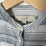 Loft ANN TAYLOR  Top Stripe Blue White Blouse Business Casual Office Extra Small Photo 1