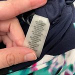 Vince Camuto  Teal Navy Floral Jumpsuit EUC Size S Photo 5