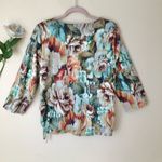 Alfred Dunner Women’s Earth Floral Crew Neck Top Size S Green Photo 6