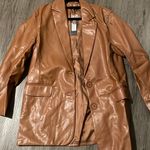 Motel Rocks NWT   saken blazer pu leather jacket brown xs Photo 1