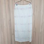 Jessica Howard VTG Womens Linen Skirt Set Sz 12 White Floral Embroidered Cottage Photo 5