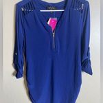 Sweet Wanderer  NWT maternity small Women's Blue Top Photo 0