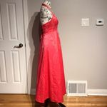 Morgan & Co . Vintage y2k Colorful Coquette Embellished Satin BallGown Halter Empire Beaded Formal Evening Prom Photo 2