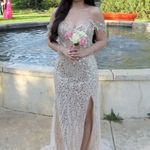 Ladivine  CD203 Gold Prom Dress Photo 1