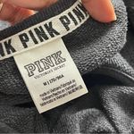 PINK - Victoria's Secret PINK VS | SEAS THE DAY Charcoal Gray Open Back Oversized Sweatshirt Sz M Photo 5