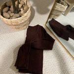 fab'rik  Deep Brown Long Sleeve Bodysuit Photo 2