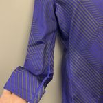 Under Armour  Women’s Purple/Gray HeatGear Long Sleeve Striped Pullover-large Photo 5