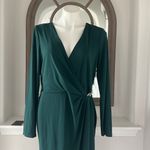 Lauren Ralph Lauren Jersey Surplice Cocktail Dress in Green, Size 14, New w/Tag Green Photo 7