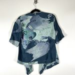 Citron Santa Monica Silk Blend Jacket Open Front Lightweight Geen Blue Petite M Size undefined Photo 7