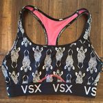 VSX Black and Pink Sports Bra with Racerback Design Size M Photo 0