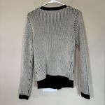 Pink Tartan Small White Black Knit Full Zip Cardigan‎ Merino Wool Photo 7