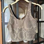Varley  let’s go elsie sports bra champagne snake print tank top workout beige Photo 3