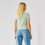 Levi's Women’s Levi’s Effortless Short Sleeve Striped Green Women's Top Size XL NWT Photo 1