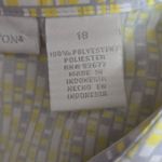 East 5th  Island Yellow Stripe Satin Ruffle Blouse Size 18 Photo 6