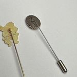 Enamel Santa Claus & Embroidered Christmas Tree Lapel Stick Pin Lot Of 2 Photo 2