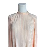 Sézane - Sibie Blouse Pink Pleated Long Sleeve Size 34 (US 2/XS) Photo 3