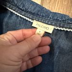 Anthropologie  Pilcro Frill Collar Denim Button Down Shirt Photo 4