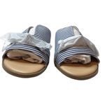 Journee Collection  Lillian Blue Stripe Flat Slide Sandal Size 8 New Photo 5