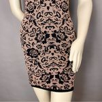 Torn By Ronny Kobo Dress Bodycon Knit Floral Stretch Mini Fitted Short Sleeves Photo 7