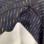 Gap  Fit Black Blue White Striped Printed Pull On Leggings Women's Size Large L Photo 4