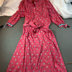 Blair Woolverton Vintage Skirt and Blouse Set with Belt‎ Size 12 Pink Photo 0