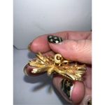 Vintage MCM Brushed‎ Gold Tone Leaf Bouquet Brooch Gold Photo 6