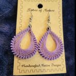 NWT Thread Earrings Purple Photo 0