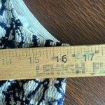 Maison Jules Fit & Flare Blue Floral Lace Overlaid on Cream Mini Dress SZ M Photo 7