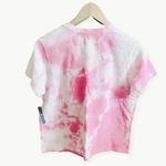 Lucky Brand NWT  Pink Tie Dyed Cropped Smiley Face T-Shirt Photo 1