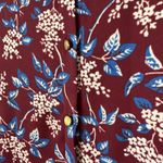 Madewell Womens Button Back Burgundy Floral Dress Antique Flora Sz XS Boho Fall Photo 8