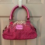 Justice Y2K ombré hot pink shoulder bag bejeweled with rhinestone heard & JS Photo 0