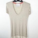 DOLAN Khaki Sheer Low V Photo 0