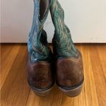 Double H ROPER two color green Leather Cowboy Boots Ranch Womens 11 Brown Photo 3