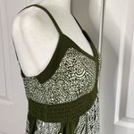 Apt. 9 Maxi Smocked Back paisley green white Dress  Size M Photo 10