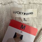 Lucky Brand  NWT Baja Sweater hoodie cream
Color sz M, 21” p2p Photo 5