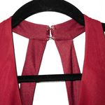 Dessy collection NWT Burgundy Backless Pleated Front Jumpsuit Size 0 Photo 5