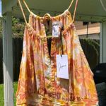 Japna NEW  Floral print tie neck crop top size M Photo 4