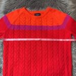 Lands' End Lands’ End Drifter cotton cable color block sweater XL 18 Photo 3