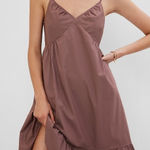 Gap  Chocolate Brown Smocked Dress Photo 0