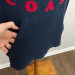 Sundry Hoodie Sweatshirt Graphic Coast To Coast Beach Ocean Oversized Blue Red Photo 3