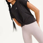 DKNY  sz L black‎ Knotted athletic top NWT Photo 0
