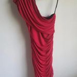 Sweet Storm  Red One Shoulder Form Fitting Dress Size Medium in Juniors Photo 4
